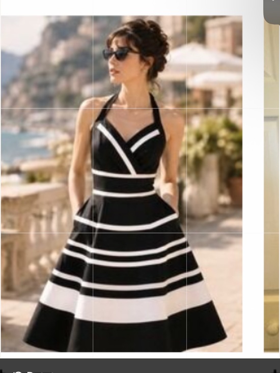 White House Black Market Dresses & Skirts - White House Black Market Black and White Striped Halter Dress